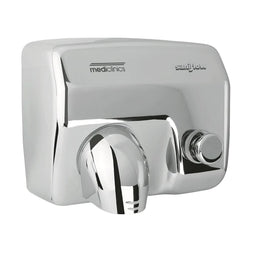E88C-UL PUSH-BUTTON Hand Dryer - Saniflow® Steel Cover with Bright (Polished) Finish