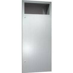Commercial Restroom Waste Receptacle, 12 Gallon, Recessed-Mounted, 15-1/4" W x 38-1/2 H, 6-1/4" D, Stainless Steel" ASI 6474