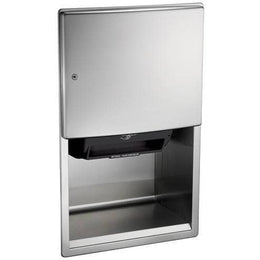 Automatic Commercial Paper Towel Dispenser, Roval-Semi-Recessed-Mounted, Stainless Steel ASI 204523A-6