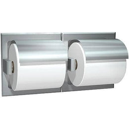 Commercial Toilet Paper Dispenser w/ Hood, Surface-Mounted, Stainless Steel w/ Bright-Polished Finish ASI 74022-HBSM-D