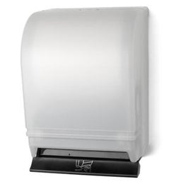Auto-Transfer Push Bar Roll Towel Dispenser  - White Translucent - TD0215-03