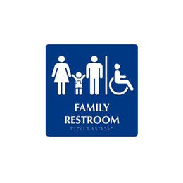 ADA Family Accessible Restroom Sign With Braille