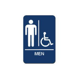 ADA Men Accessible Restroom Sign With Braille