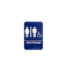 ADA Unisex Accessible Restroom Sign With Braille