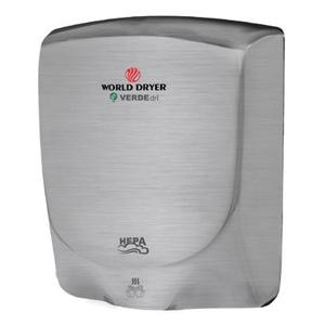 World Dryer VERDEdri Q-973A Stainless Steel Hand Dryer. Polished