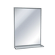 Restroom mirror with shelf 