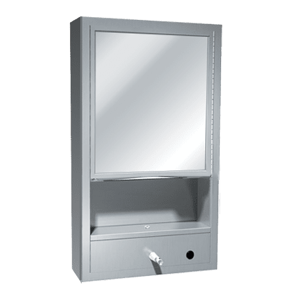 ASI-0430-9 Surface Restroom Cabinet - Mirror, Towel & Soap