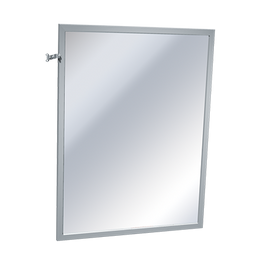 ASI 0600-T2436 Mirror - Adjustable Tilt, Stainless Steel Inter-Lok Frame - Plate Glass - 24"W X 36"H