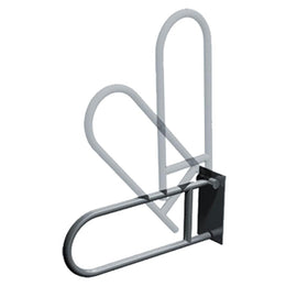 ASI 3414-25P Swing Up Grab Bar (1-1/4" O.D) - Peened - w/ Toilet Tissue Holder - Surface Mounted