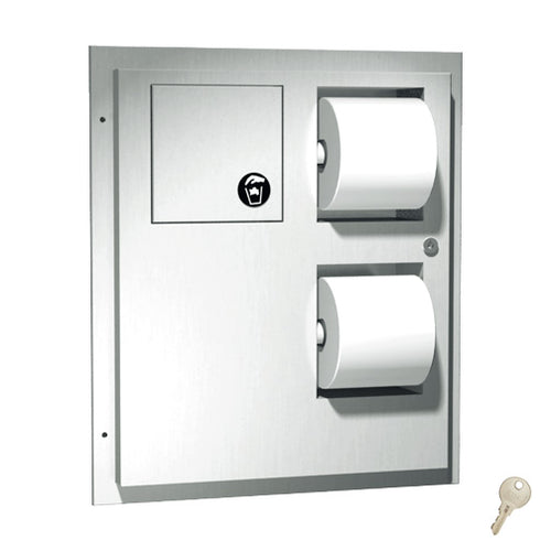 ASI-04813 Partition Combo Unit - Toilet Paper, Napkin Disposal