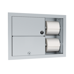 ASI-04822 Recessed Restroom Combo - TP Dispenser, Napkin Disposal