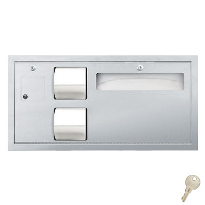 ASI-0487-L ADA Recessed Combo - Seat Cover, TP, Napkin