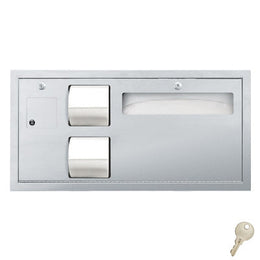 ASI-0487-L ADA Recessed Combo - Seat Cover, TP, Napkin
