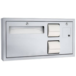 ASI-0487-R ADA Recessed Combo - Seat Cover, TP, Napkin