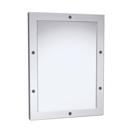 ASI-105-14 Stainless Steel Framed Mirror - Front Mount