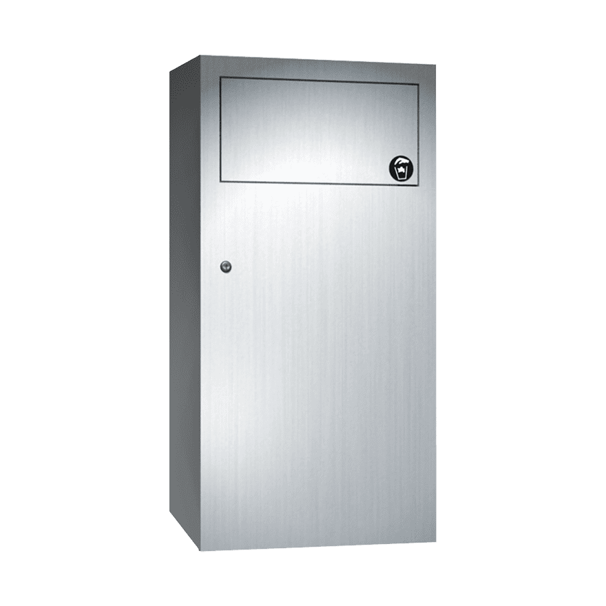 ASI-6459-9 Surface Waste Receptacle - Stainless, 4 Gallon