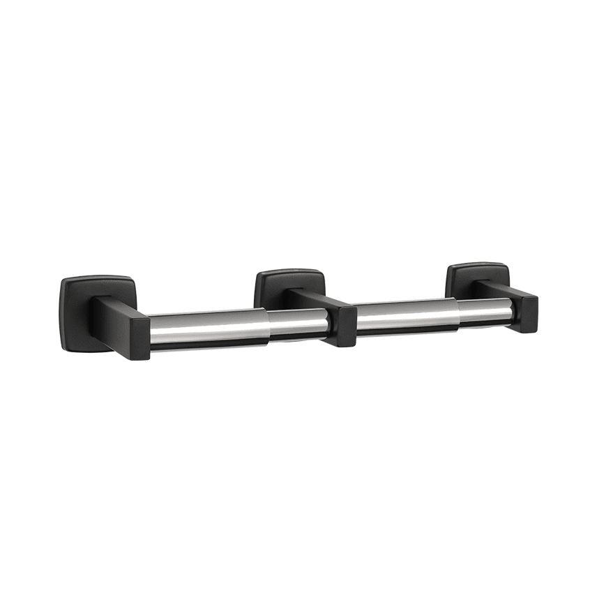 ASI 7305-2-41 Matte Black - Double Toilet Paper Holder