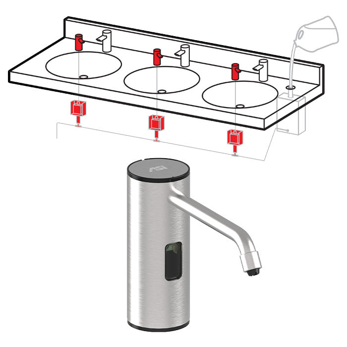 ASI 0388-1A Top Fill Liquid Soap Dispenser - Multi-Feed
