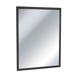 ASI 0600-41 Matte Black - Mirror - Powder Coated Stainless - Inter-Lok Angle Frame - Plate Glass