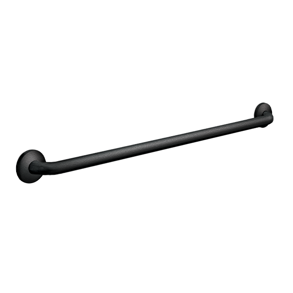 ASI 3801-36P-41 36" Matte Black Grab Bar - Textured, Snap Flange