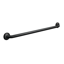 ASI 3801-48-41 48" Matte Black Grab Bar - Snap Flange, Modern Style