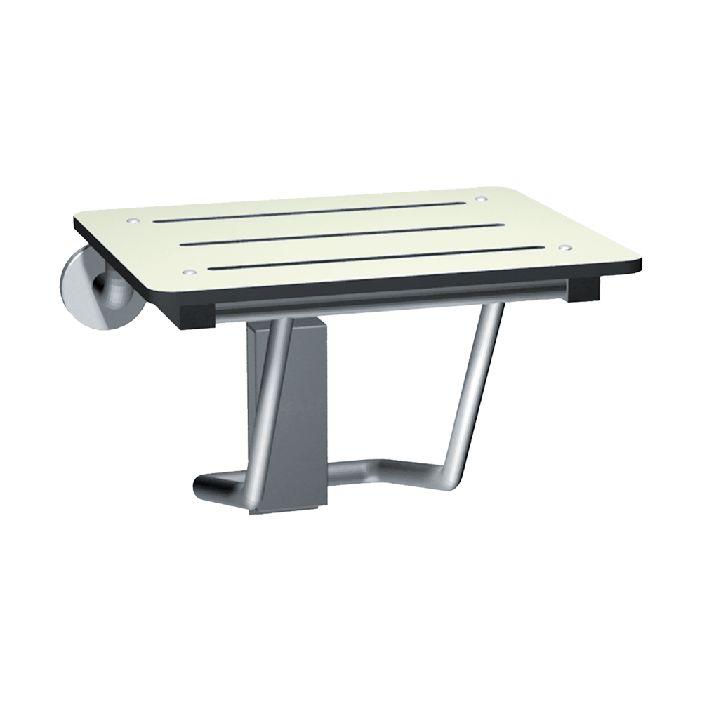 ASI 8203-20 Folding Shower Seat - ADA White Phenolic 20"