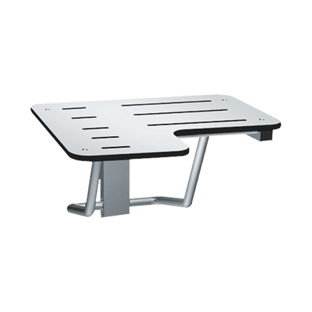 ASI 8206-R-28 Folding Shower Seat - ADA White Phenolic, Right Hand