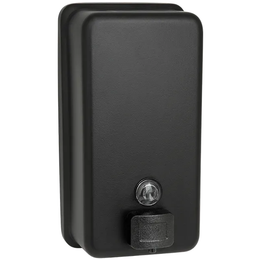 ASI 0347-41 Matte Black - Soap Dispenser - Liquid, Vertical - Powder Coated Stainless - 40 oz. - Surface Mounted - NEW