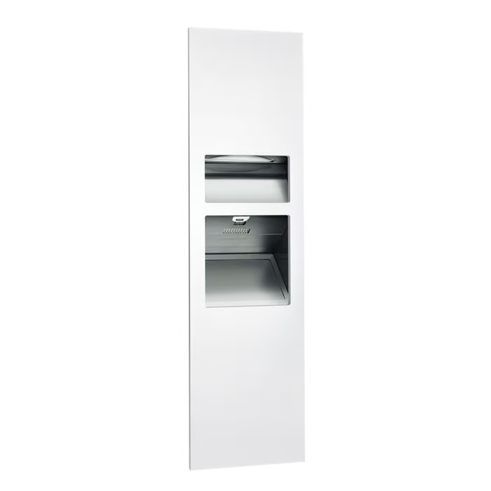 ASI 64672-2 Simplicity™ - 3-in-1 High Speed Hand Dryer, Paper Towel Disp & Waste Receptacle - (208-240V) - Multi, C-Fold - 6.8 gal - Recessed