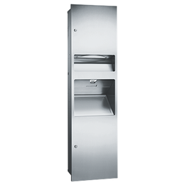 ASI 64672-1 Simplicity™ - 3-in-1 High-Speed Hand Dryer, Paper Towel Disp & Waste Receptacle - (110-120V) - Multi, C-Fold - 6.8 gal - Recessed