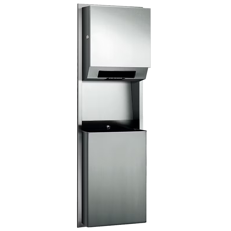 ASI 646924A Simplicity™ - Auto Roll Paper Towel Disp & 12 gal. Waste Receptacle. - Battery - Recessed