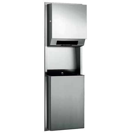ASI 646924A Simplicity™ - Auto Roll Paper Towel Disp & 12 gal. Waste Receptacle. - Battery - Recessed