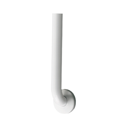 ASI 3801-24AW Snap Flange (1-1/2" O.D) White Antimicrobial Powder Coated Finish - Straight Grab Bar, 24”  