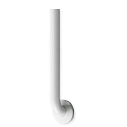 ASI 3701-24W Snap Flange (1-1/4" O.D) White Powder Coated Finish -  Straight Grab Bar, 24”  