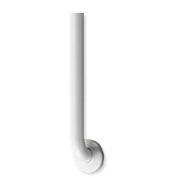 ASI 3701-12W Snap Flange (1-1/4" O.D) White Powder Coated Finish - Straight Grab Bar, 12”  