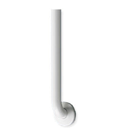 ASI 3701-30W Snap Flange (1-1/4" O.D) White Powder Coated Finish - Straight Grab Bar, 30”  