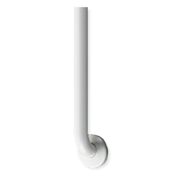 ASI 3701-36W Snap Flange (1-1/4" O.D) White Powder Coated Finish - Straight Grab Bar, 36”  