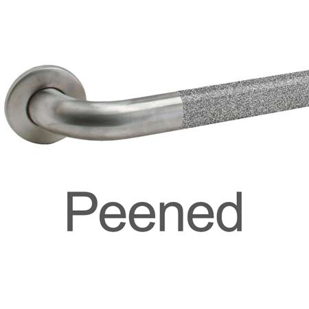 ASI 3457-P Exposed Flange (1-1/4" O.D) Peened - Horizontal Grab Bar, 54” x 42”  