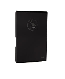 CP0016VCSB-I-ASTM Saniflow® Baby Changing Station - Matte Black Stainless Steel & White Vertical Surface-Mounted with Disinfecting Ionizer