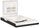 CP0016VCSB- Black Saniflow - Vertical Folding Surface Mounted Satin Stainless Steel Clad Baby Changing Station