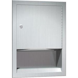 Recessed Paper Towel Dispenser - Stainless Steel Finish Multi Folds and C Folds