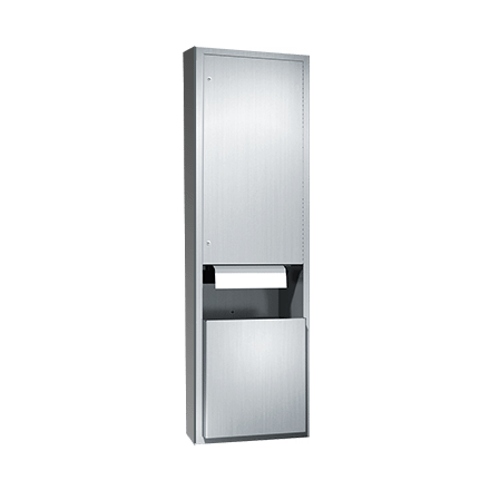 046921AC-6-M Auto Roll Towel Dispenser & Waste 110-240VAC Semi Rec. w/ Thumb Turns ASI 10-SPCABINET