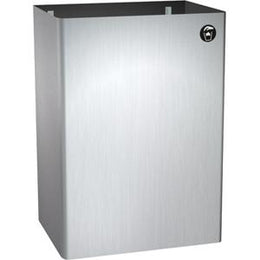 Surface Mount Waste Receptacle -Stainless Finish - 17 Gallon