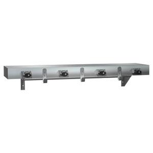 Utility Shelf Stainless Steel With Mop Holders, Drying Rod and Rag Hooks 36"