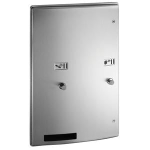 Recessed Dual Sanitary Napkin And Tampon Dispenser