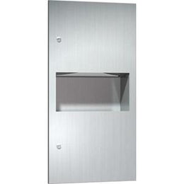 Recessed Paper Towel Dispenser And Waste Receptacle