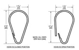 ASI 1200-SHU Commercial Shower Curtain HooktabbStainless Steel