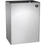 ASI 0826 Commercial Restroom Waste Receptacletabb12 GallontabbSurface-Mountedtabb15-1/4" W x 23 Htabb2-1/2" DtabbStainless Steel"