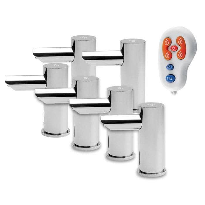 EZ-Fill Individual Counter Mount Liquid Soap Dispenser, 1 Liter, Remote Operated, 6 Pack - 2.25" Spout Length ASI 10-0391-6-1A