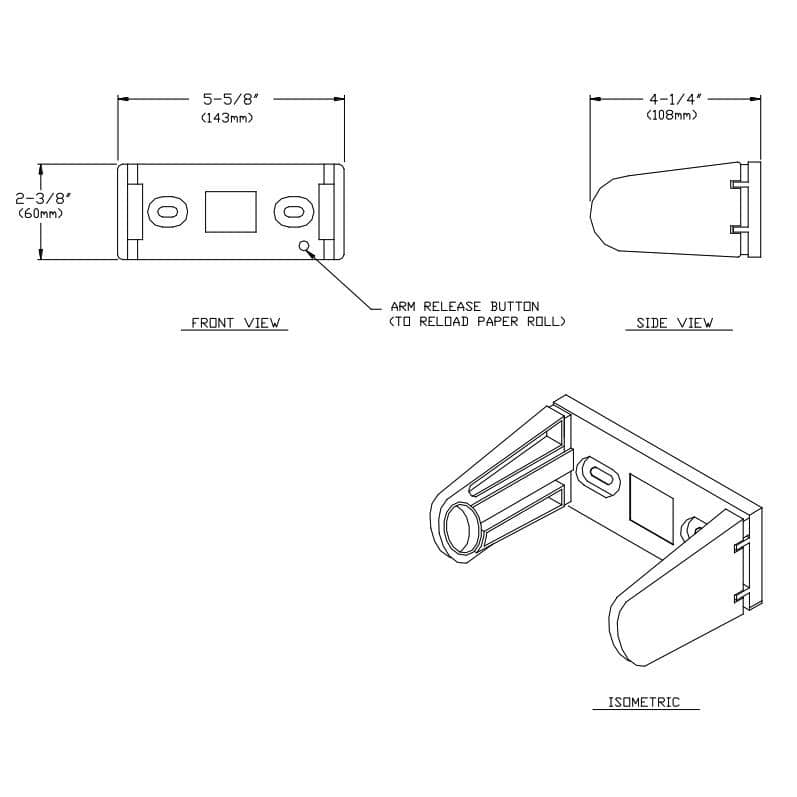 ASI 8010 Commercial Toilet Paper DispensertabbSurface-MountedtabbZinc w/ Chrome Finish
